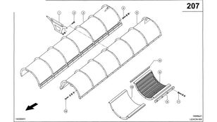 ďalší náhradný diel karosérie ŚLEPY KOSZ SPAW 0007922201 na obilného kombajna Claas Lexion 600