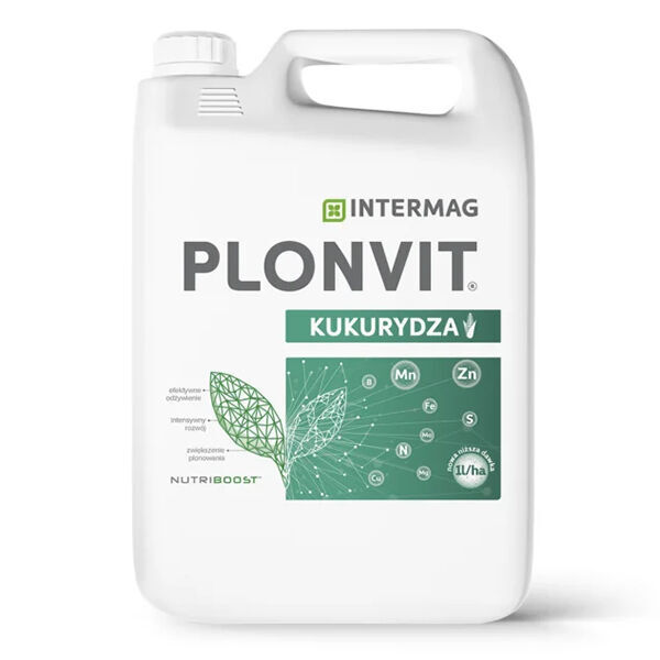 nový stimulátor rastu rastlín Intermag Plonvit Kukurydza Nutriboost 5L