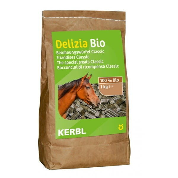 vybavenie pre chov koní Kerbl smakołyki Delizia Bio Classic 1kg